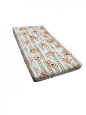 Матрас детский ортопедический Солодких снів Eco Cotton Comfort Classic 120*60*7 см бежевый с мишками