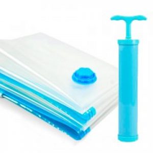 Набір вакуумних мішків з насосом 40*60 см (10 шт./уп.) прозорі з синім (VS7003826)