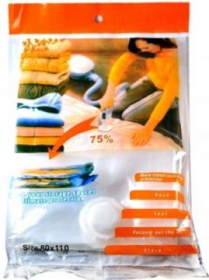 Вакуумный пакет для хранения вещей HMD 80х110 см с клапаном для пылесоса 80-110