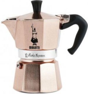 Гейзерная кофеварка Bialetti Moka E на 3 чашки Розовое золото (99RSG003)