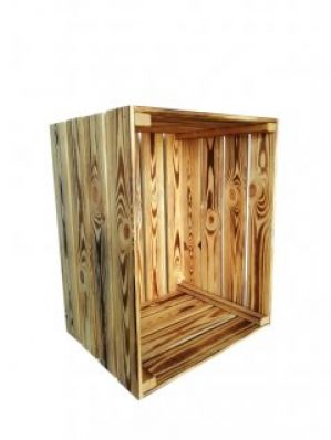 Ящик деревянный обожженный для хранения ECO WoodBox ДхШхВ:50*40*32см