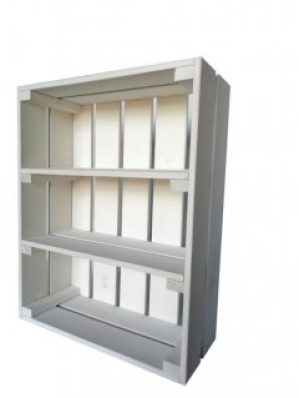 Ящик деревянный белый с 2 полками ECO WoodBox (ДхШхВ:50*40*16)