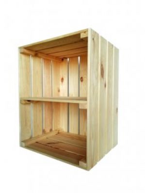 Ящик деревянный для хранения с полкой ECO WoodBox (ДхШхВ:50*40*32см)