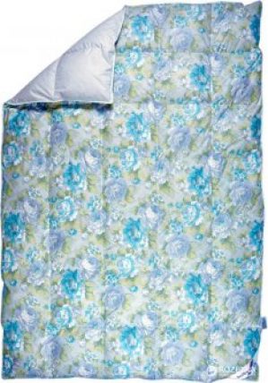 Одеяло Billerbeck Виктория К2 Кассетное Теплое 155х215 Blue (0592-02/05 голубі квіти)