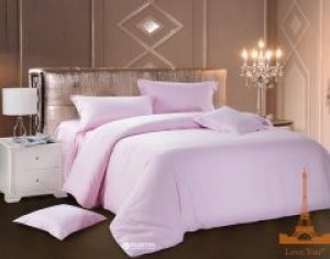 Комплект постельного белья Love You Страйп Сатин 200x220 Розовый (m011462)