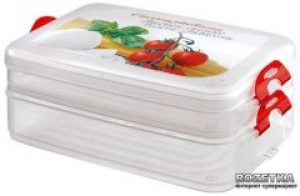 Контейнер прямоугольный для хранения продуктов Snips двухъярусный 1.33 л + 0.75 л (8001136020827)