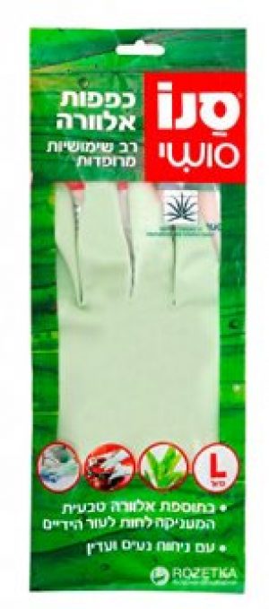 Перчатки Sano Sushi Alое хозяйственные с экстрактом алоэ L (7290010883356)