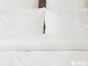 Комплект постельного белья Lotus Страйп Сатин Отель 160х220 полуторный (svk-3262)