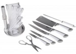 Набор ножей Lora NS20SETKN/WH с подставкой из 8 предметов (72-049)