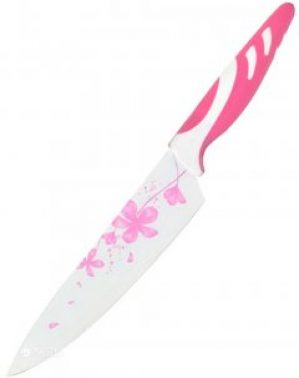 Нож слайсерный MARTEX 33 см Розовый (29-248-008)