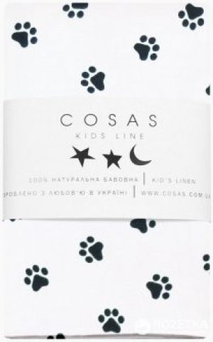 Простынь на резинке Cosas Бязь Лапки 1 60х120 (4822054073771)