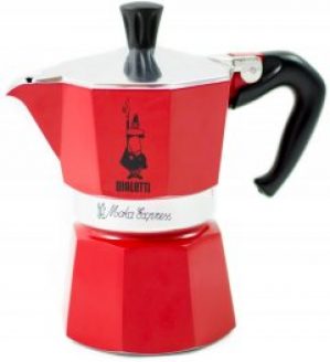 Гейзерная кофеварка Bialetti Moka E Color на 6 чашек Красная (0004943)