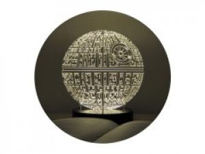 3D светильник ночник "Звезда Смерти" WOODPRESENT dark wood