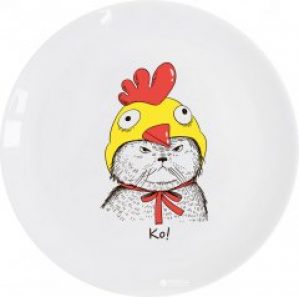 Тарелка обеденная Orner "КО!" круглая 25 см (orner-0209)