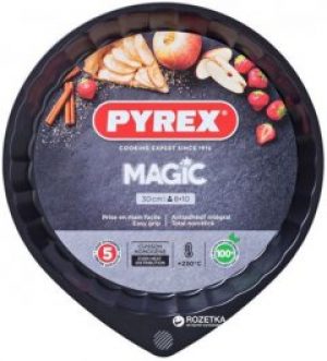 Форма круглая для выпечки пироговPyrex Magic30 см Круглая Черная (MG30BN6)