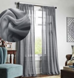 Комплект тюлей Декор-ин лен Крафт 200х250 2 шт Серых (ROZ6400055012)