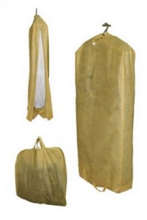 Чехол для свадебного платья GoldenLeo 160x60x20 бежевый 011302