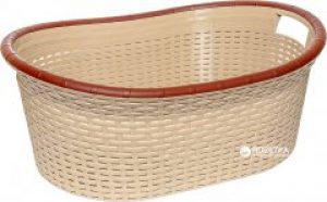 Корзина для белья под ротанг Irak Plastik 25 л Бежевая (5618kmd)