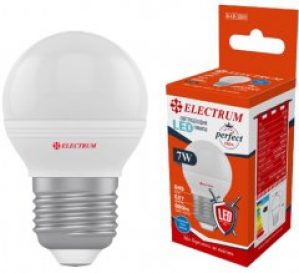 Светодиодная лампа ELECTRUM D45 7W E27 4000K Perfect PA LB-32 (A-LB-1865)