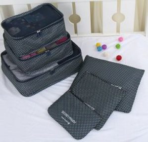 Набор дорожных сумок для путешествия из 6 штук синие звезды