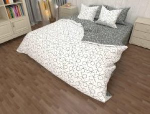 Комплект постельного белья Наша Швейка (простынь на резинке) Бязь Calvin Klein Полуторный 150х215 см