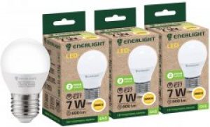 Светодиодная лампа Enerlight G45 7W 3000K E27 3 шт (G45E277SMDWFRS)