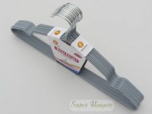 Набор плечики Qinsu Hanger 40 см металлические в силиконовом покрытии 10 шт серые