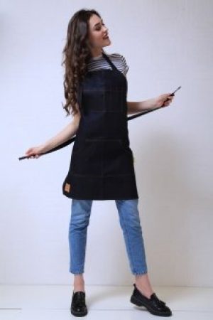 Джинсовый фартук Lizard Тёмный Китчен