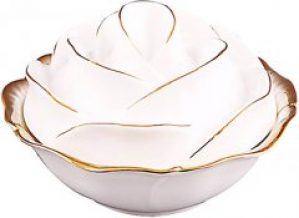 Салатник круглый Lefard Роза с крышкой 15 см (590-052)