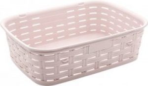 Корзина под ротанг Irak Plastik 1.75 л 20х14.5х6 см Пудровая (5956kmd)