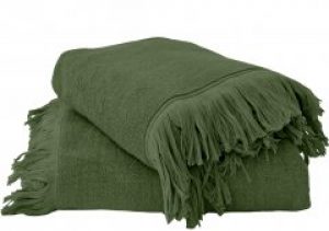 Махровое полотенце FaDolli Ricci Олива Бахрома 70х140 см (УЗБ_0107ол)