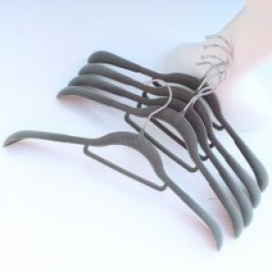 Набор вешалок для одежды Hanger бархатных 42 см 5 шт серых (07-05-09)