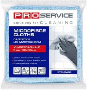 Салфетки PRO service из микрофибры универсальные Standard 5 шт синие (18301700)