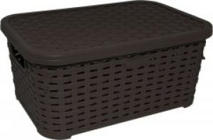 Корзина под ротанг с крышкой Irak Plastik 5 л