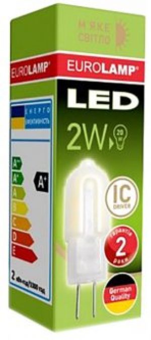 Светодиодная лампа Eurolamp LED G4 пластик 2W 3000K 220V (LED-G4-0227(220)P) 3 шт