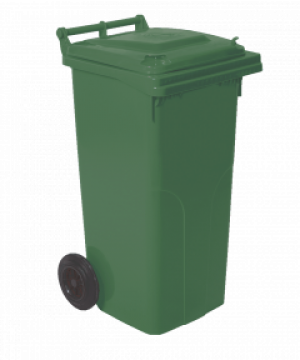 Бак для мусора на колесах с ручкой Алеана 120 л зеленый