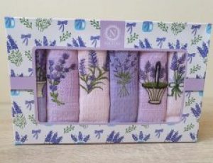 Набор полотенец кухонных Nilteks 6 штук 40х60 Lavanta