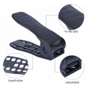 Подставка для обуви двойная (органайзер для обуви) набор из 10 шт. Shoe Slotz Эко Черная