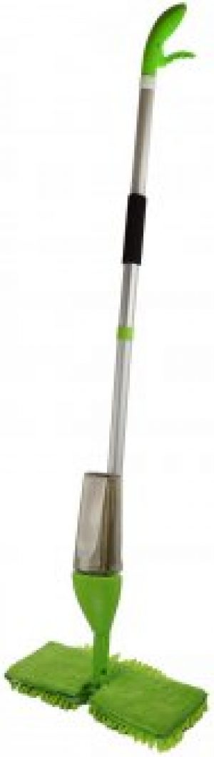 Умная швабра с распылителем и насадкой для мытья окон Healthy Spray Mop насадка 38х12 см Салатово-серая (4916)