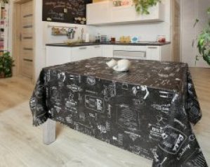 Скатерть УкрСкатерть Премиум 140х180 Черная (573411018)