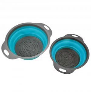 Складные дуршлаги Chopper силиконовые 2 шт Голубые (2000992399982)