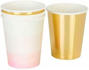 Набор одноразовых стаканов Talking Tables "Мы любим розовый цвет" 250 мл 12 шт (PINK-CUP) (5052714066037)