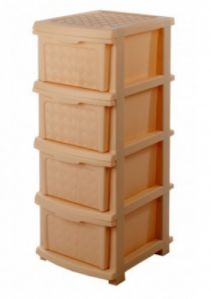 Пластиковый комод R-plastic 34*40*86 см (бежевый)