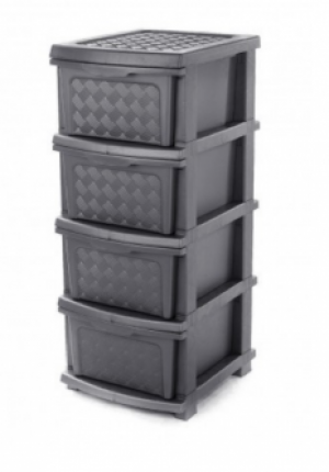 Пластиковый комод R-plastic 34*40*86 см (серый)