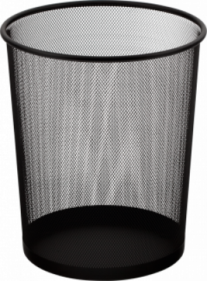 Корзина для бумаг круглая Buromax 19 л металл черная (BM.6270-01)