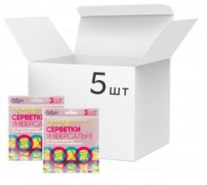 Упаковка салфеток Добра Господарочка универсальных Чистая кухня 5 шт по 3 салфетки (4820086522014)