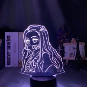 Настольный светильник-ночник Незуко Камадо Nezuko Клинок Рассекающий Демонов настольная 3D Лампа 16 Цветов USB (7859)