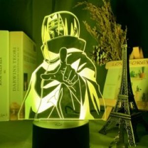 Настольный светильник-ночник Итачи Учиха Itachi Uchiha - Naruto Аниме настольная 3D Лампа 16 Цветов USB (8019)
