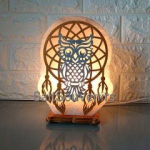 Соляной светильник EcoDecorLamp Ловец снов цветной