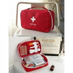 Аптечка органайзер в дорогу большая. Красная